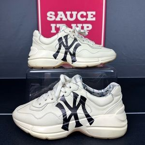 Gucci Rhyton Leather Sneaker 'NY
Yankees' Sz 9/42 Used